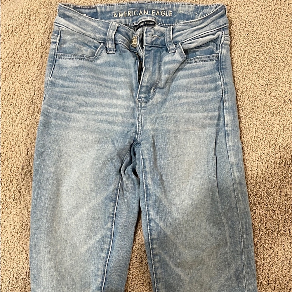 American Eagle Outfitters Women's Light Blue Jeans
